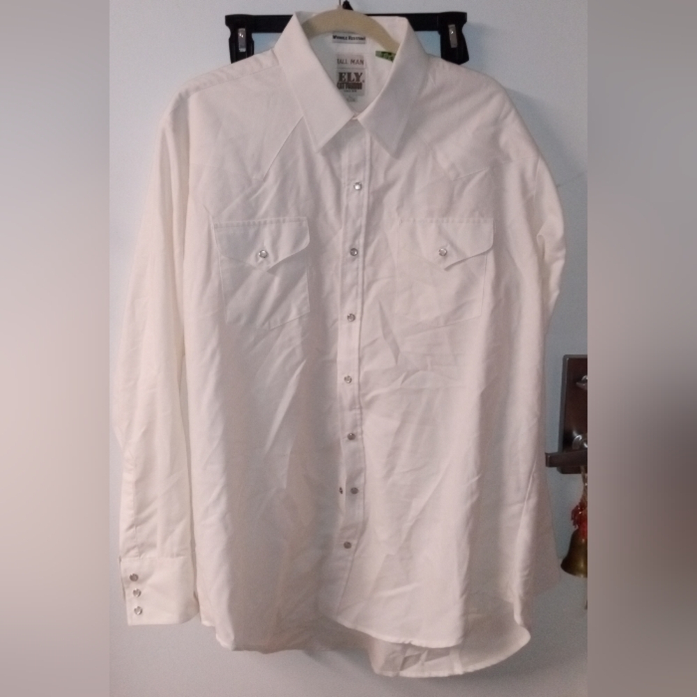 Ely Cattleman Men's Classic White Shirt